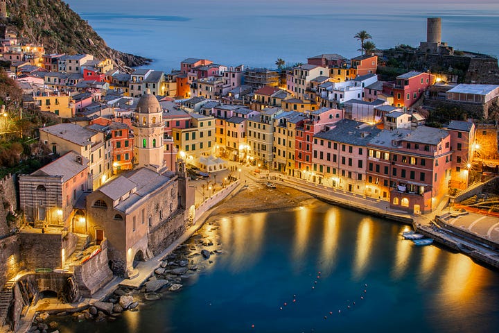 Some views of the five Cinque Terre villages: Riomaggiore, Manarola, Corniglia, Vernazza e Monterosso al Mare.