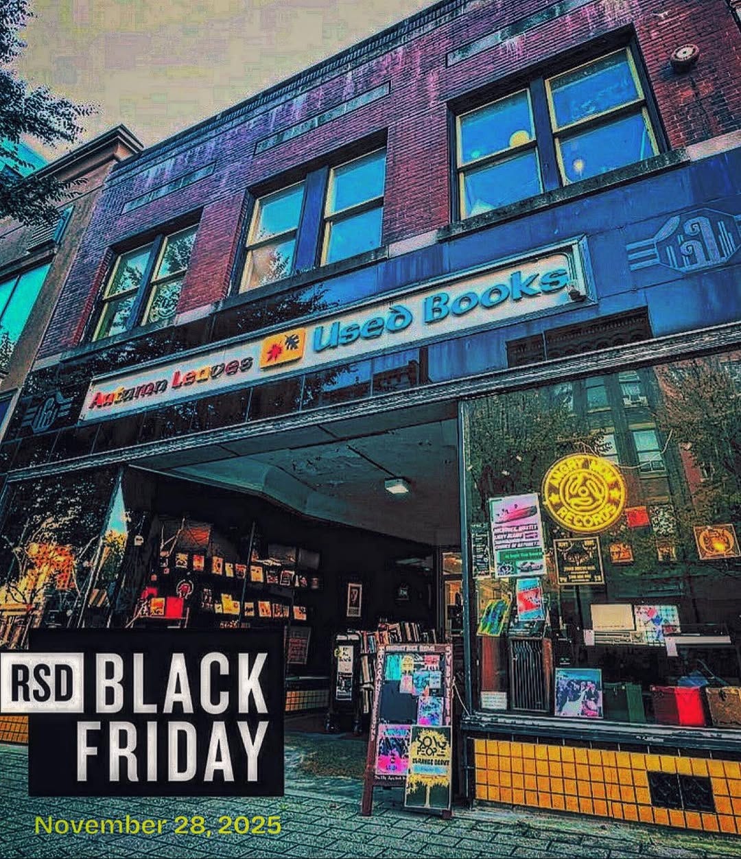 May be an image of ‎text that says '‎Books 希茶 ش MKAP Used LeODeB Agiaron 一口 RSD BLACK FRIDAY November 28 2025‎'‎