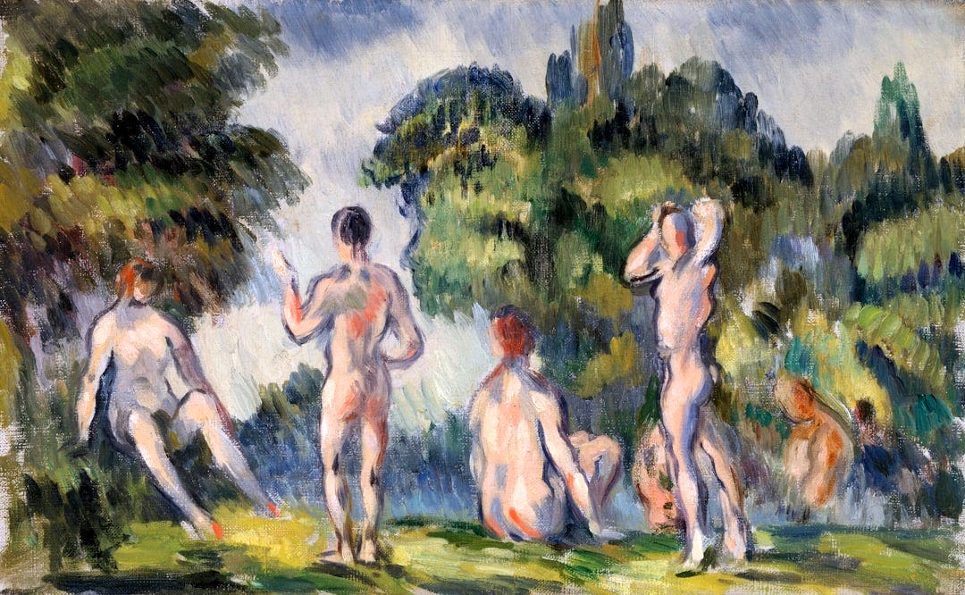 a painting of a group of naked men a painting of a group of naked men