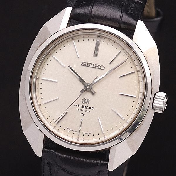 1 Yen Operating Good Seiko Manual Winding 4520-7000 Grand Seiko High Beat 3600 Silver Dial Men's Watch 6420700◇