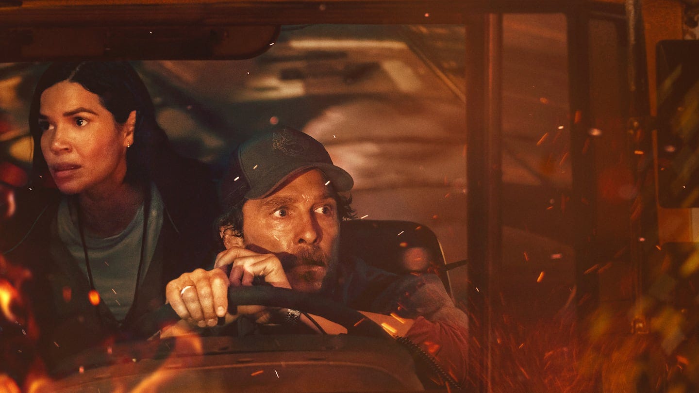 The Lost Bus" is effective at portraying wildfire horrors