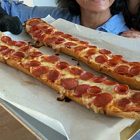 Giant Garlic Bread Pizza