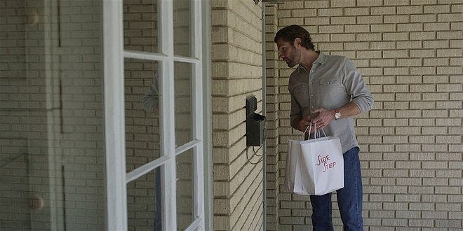 Walker Jared Padalecki posing as Uber Eats delivery for Side Step. Walker Jared Padalecki posing as Uber Eats delivery for Side Step.