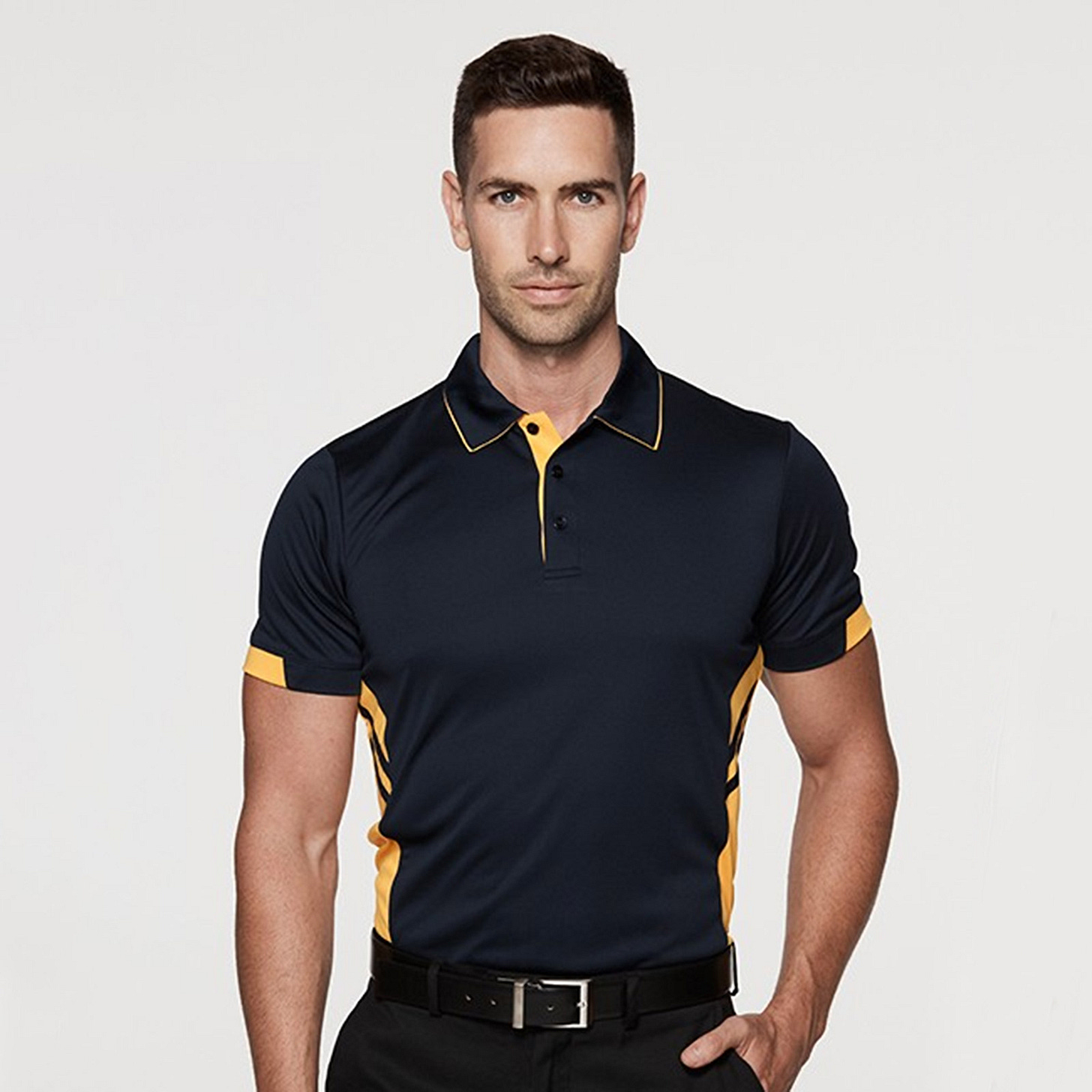 Plain Mens Contrast Sports Polo Shirt | Shop Wholesale Online