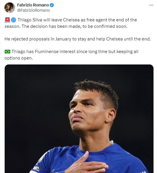 Thiago Silva Chelsea Premier league