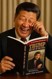 Roses are red, The tariffs are steep, Trump wrote a book, China's laughing  in deep. "Art of the Deal?" — what a damn joke, Xi's over here tryin' not  to choke. Sold