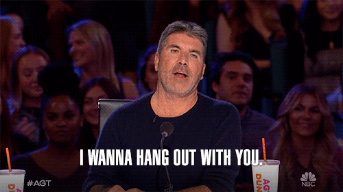 Image result for wanna hang out gif