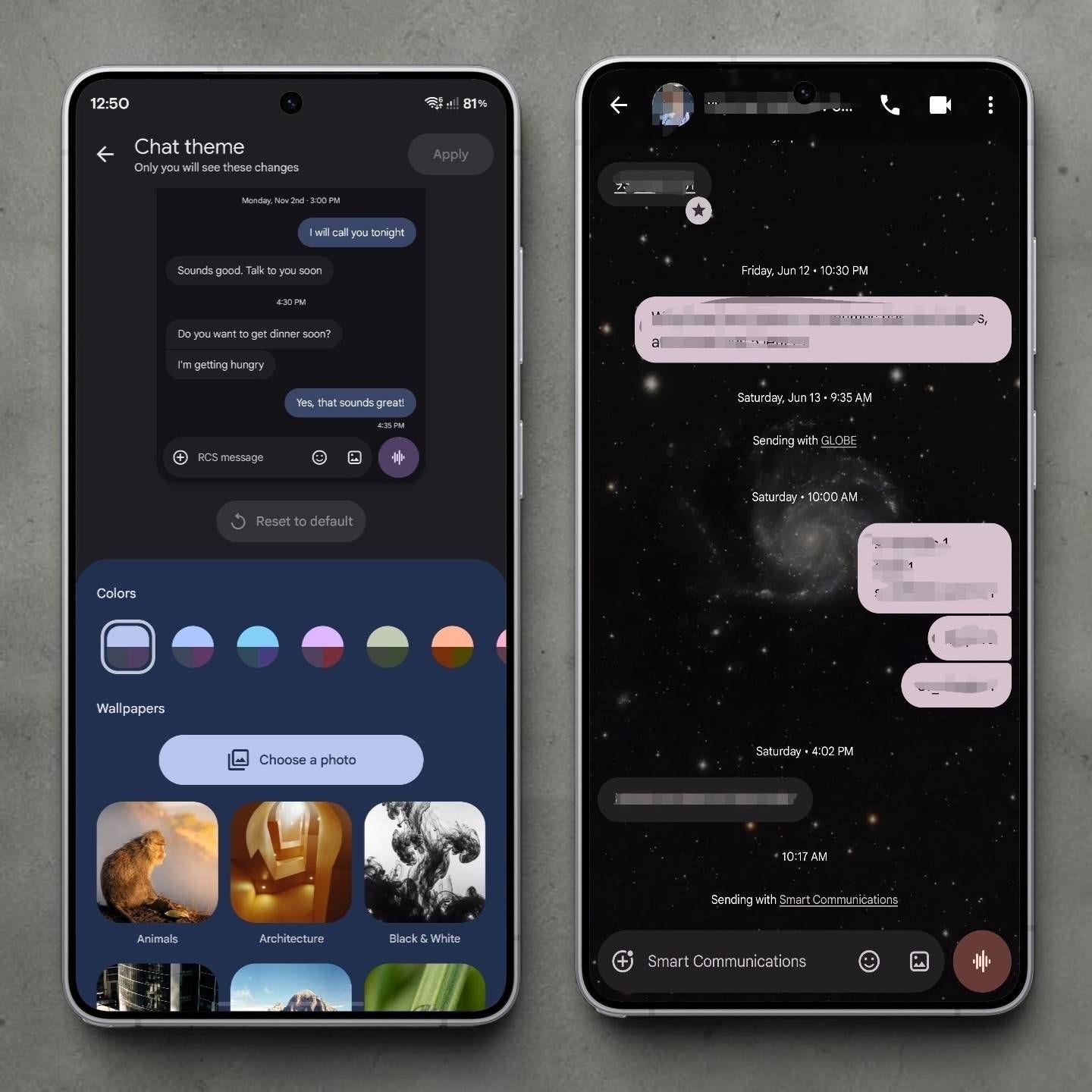 Chat Theme in Google Messages - Samsung Members