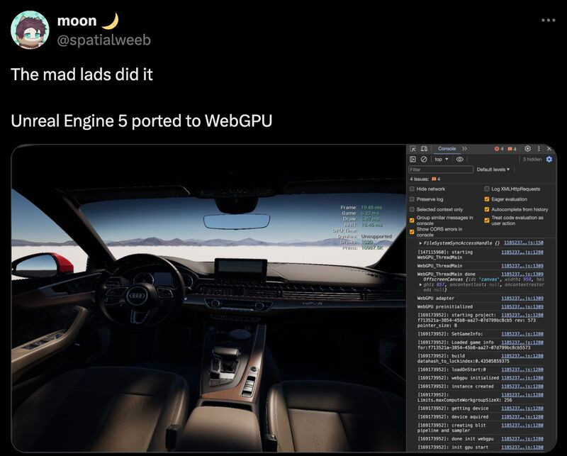 Unreal Engine 5 (UE5) on WebGPU