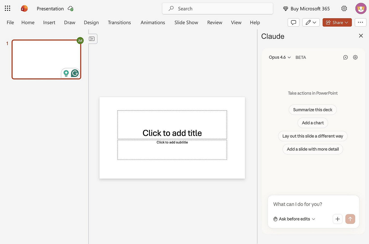 Claude add-on in PPT. Image by Jim Clyde Monge Claude add-on in PPT. Image by Jim Clyde Monge