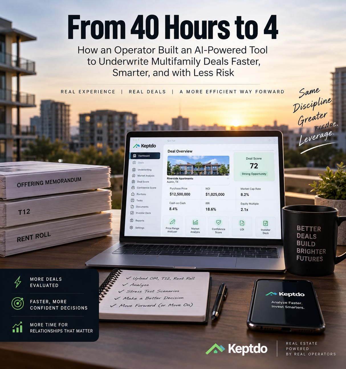 40 Hours to 4: Why and How I Built the KeptDo Multifamily Deal Analyzer Pro