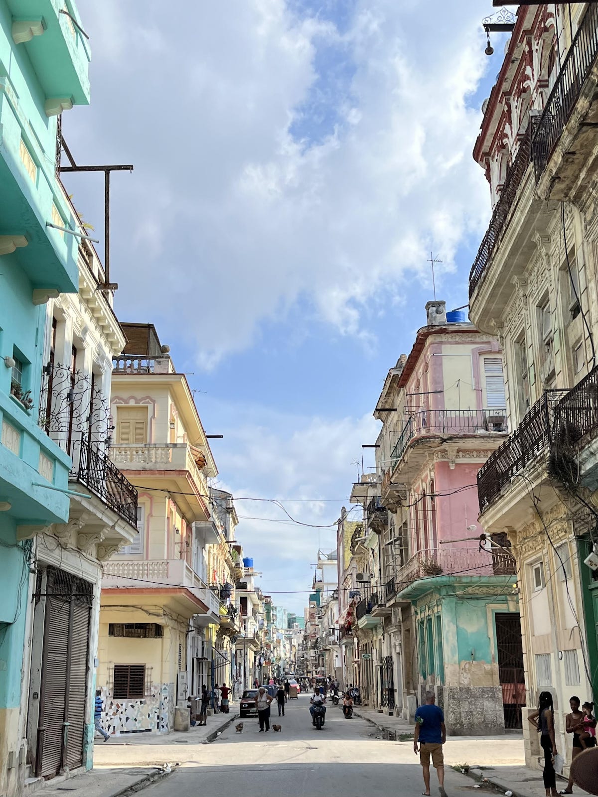 A picture of one of the many narrow colorful streets that comprise Havana A picture of one of the many narrow colorful streets that comprise Havana