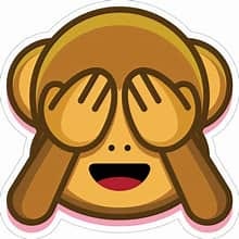 Monkey See No Evil Emoji Sticker