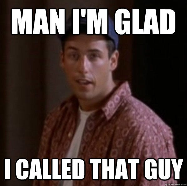 Man I'm glad  I called that guy - Man I'm glad  I called that guy  Misc