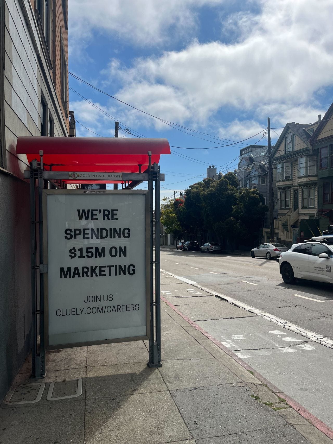 Cluely billboard ad in San Francisco
