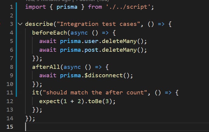 Added beforeEach and afterAll to drop data and disconnect from the database Added beforeEach and afterAll to drop data and disconnect from the database