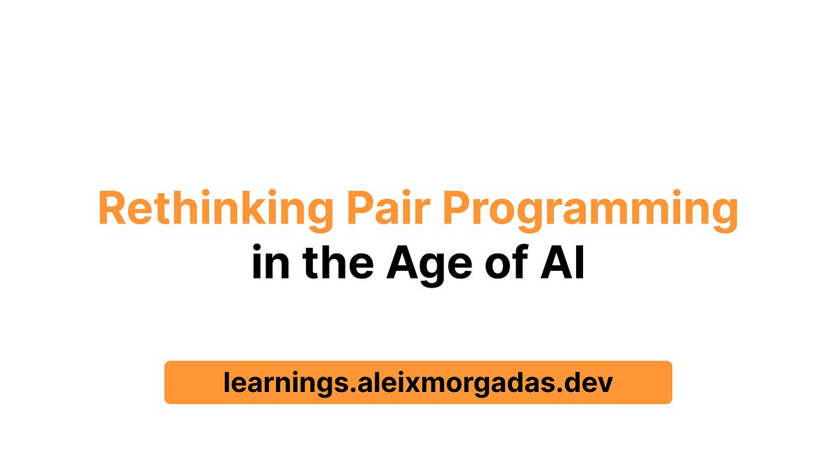 Rethinking Pair Programming in the Age of AI