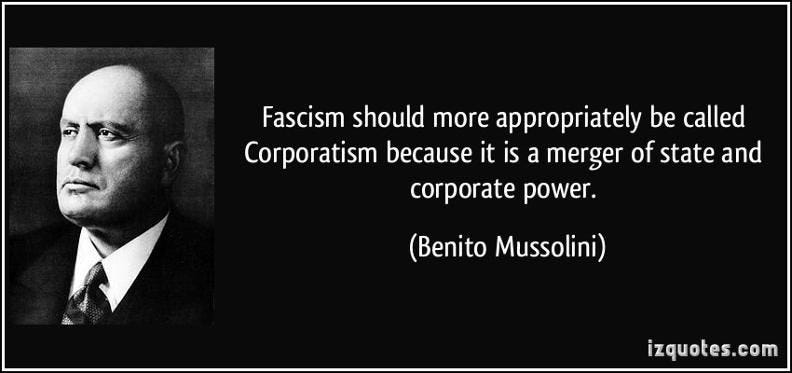 The quote attributed to Benito Mussolini, “Fascism should more appropriately be called Corporatism because it is a merger of state and corporate power,” remains a potent commentary on the interplay… | Siva The quote attributed to Benito Mussolini, “Fascism should more appropriately be called Corporatism because it is a merger of state and corporate power,” remains a potent commentary on the interplay… | Siva