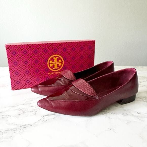 Tory Burch Rubino Envelope Patent Leather Pointed Toe Loafers Women’s Size 11 - Picture 1 of 16