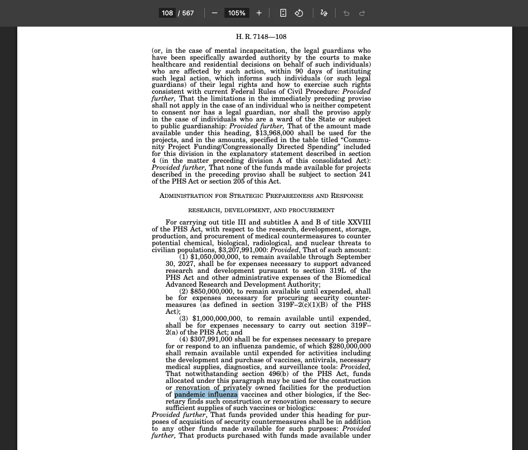 Trump finanziert die nächste Pandemie mit 5,5 Milliarden Dollar aus Steuergeldern und unterzeichnet HR 7148 als Gesetz