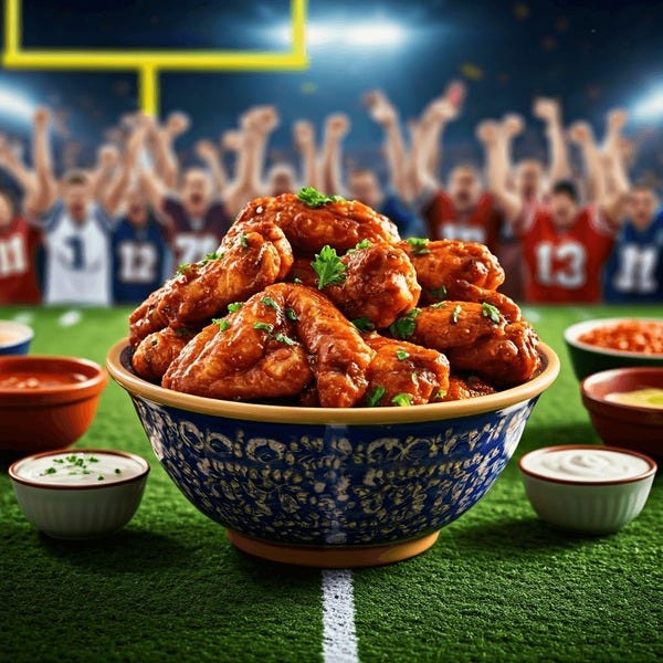Buffalo Chicken Top Super Bowl Snacks 6+ Hundred Chicken Wings Super Bowl  Royalty-Free Images, Stock