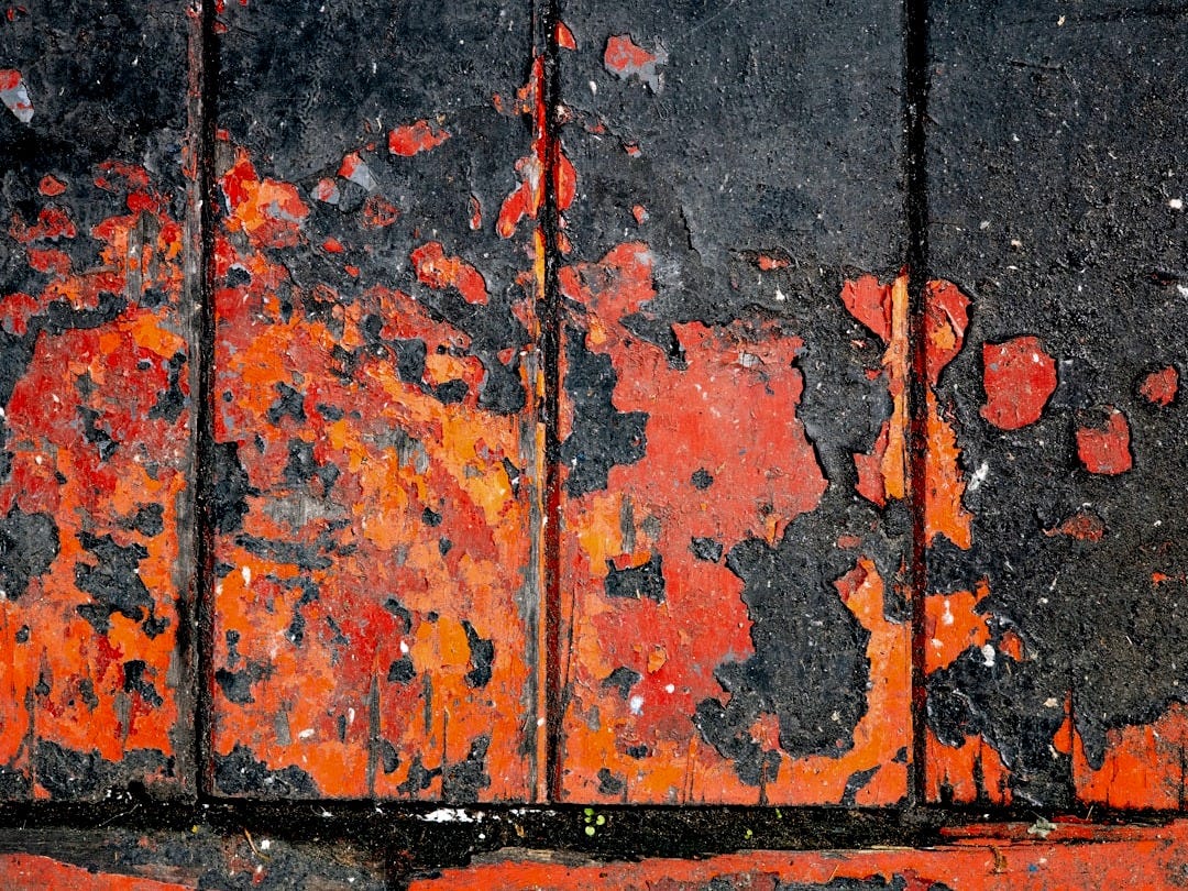 orange and black wooden board