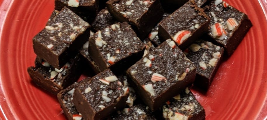 Fudge almost too dark to photograph.