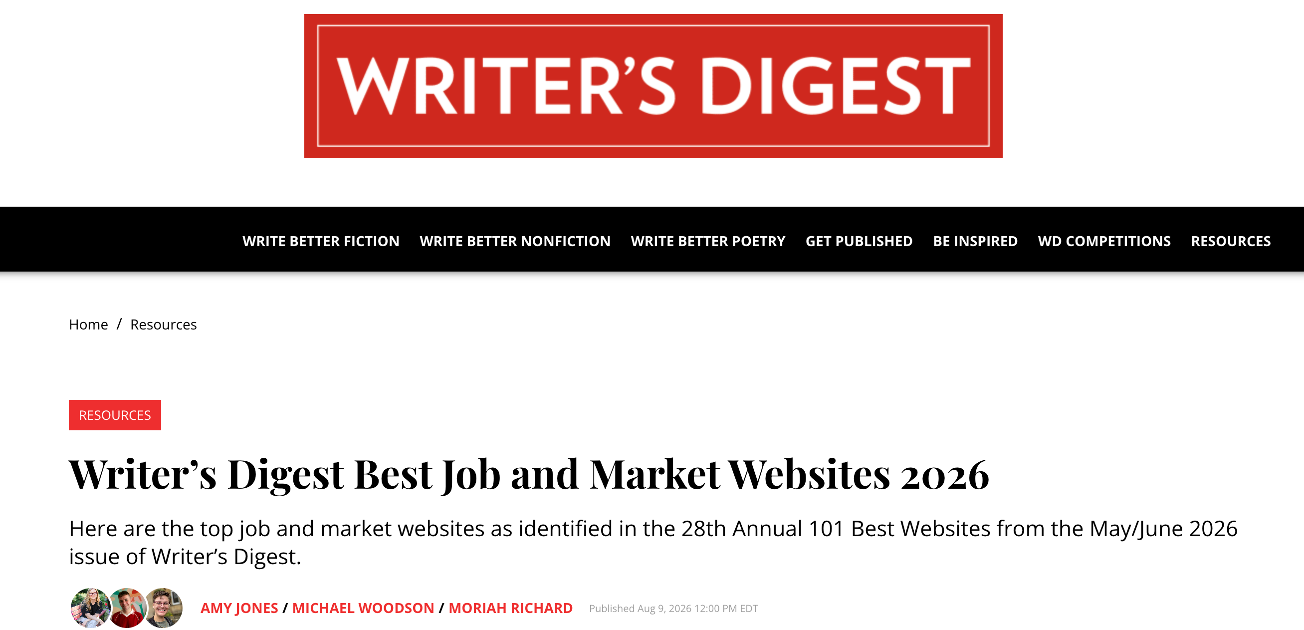 ✍️ Make Writing Your Job is Writer’s Digest Approved!