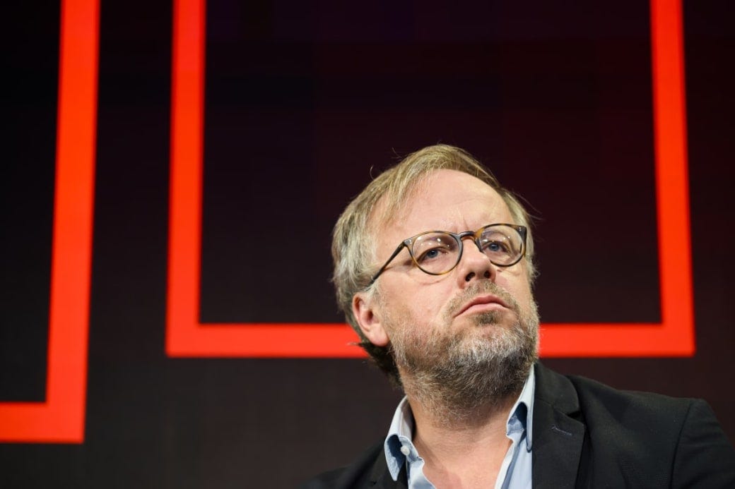 Christophe Deloire, Generalsekretär von Reporter ohne Grenzen (RSF), spricht während der 51. Jahrestagung des Weltwirtschaftsforums (WEF). Der langjährige Generalsekretär von Reporter ohne Grenzen, Christophe Deloire, ist tot. Gillieron/KEYSTONE/dpa