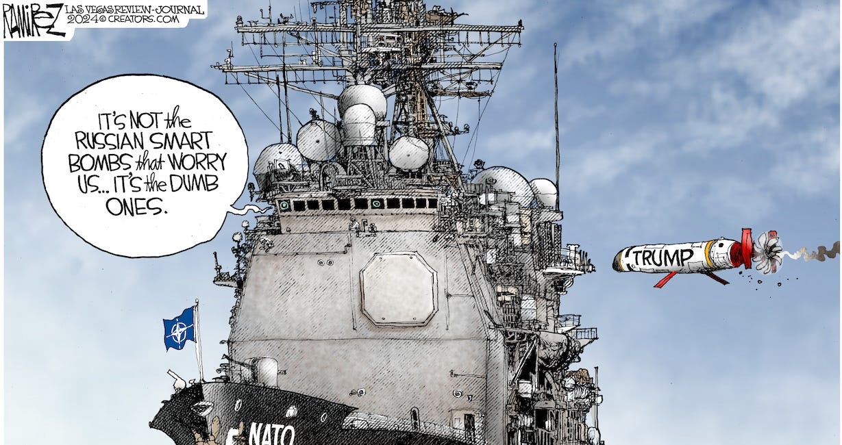 Michael Ramirez: Targeting NATO 02-15-24 