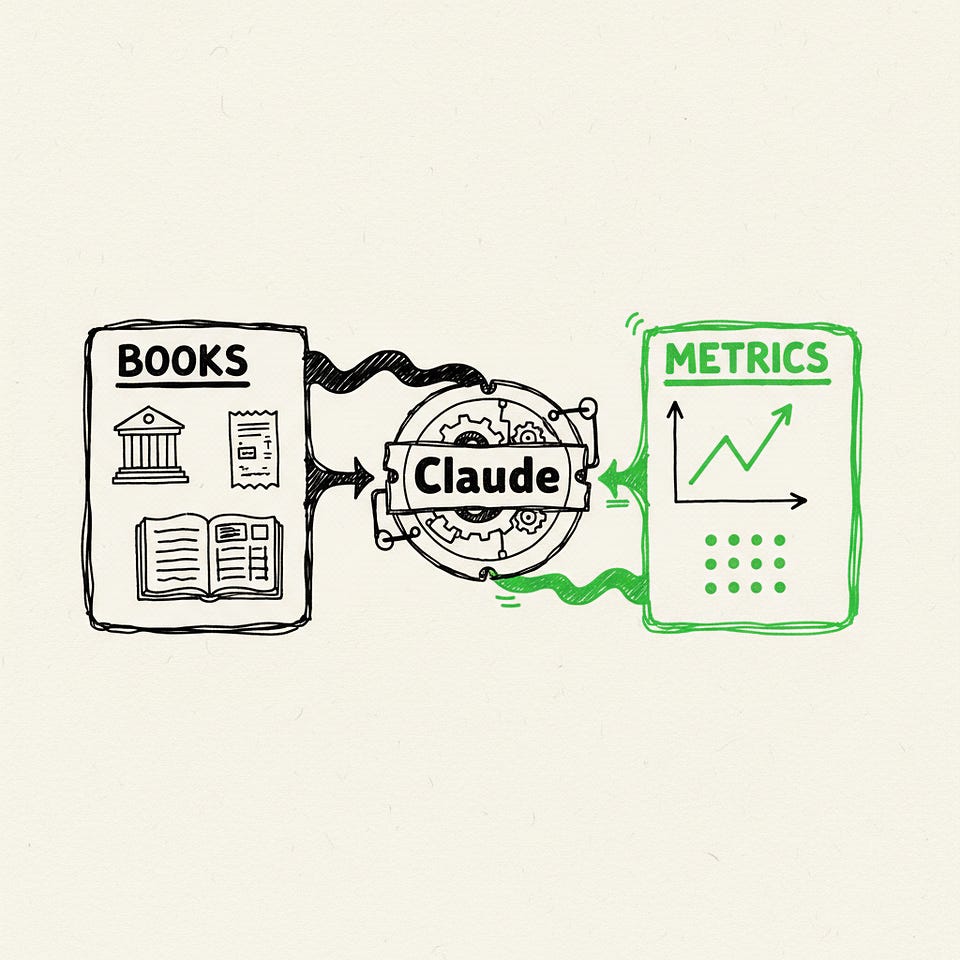Newsletter artwork for “Claude MCPs for Finance, Bookkeeping & Taxes: Stripe, Mercury & QuickBooks in Claude”