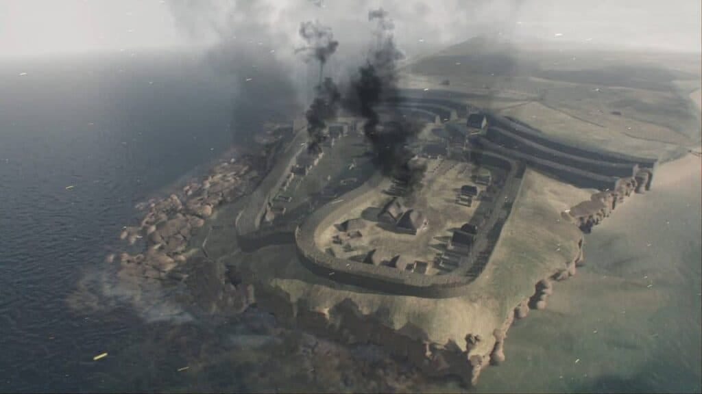 Reconstruction of Burghead Pictish Fort. Credit: University of Aberdeen