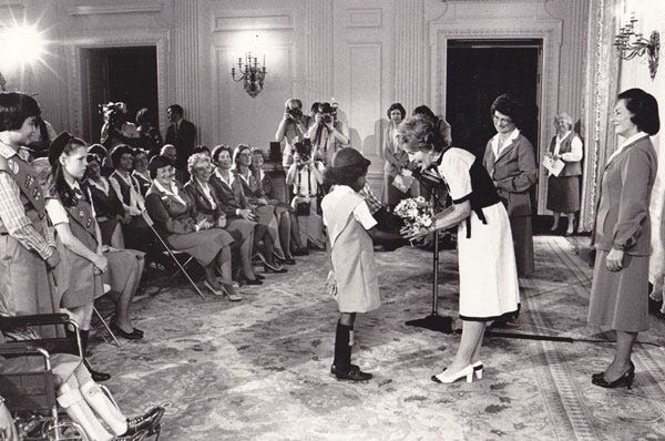 Daisies inauguration with Nancy Reagan at the White House Daisies inauguration with Nancy Reagan at the White House