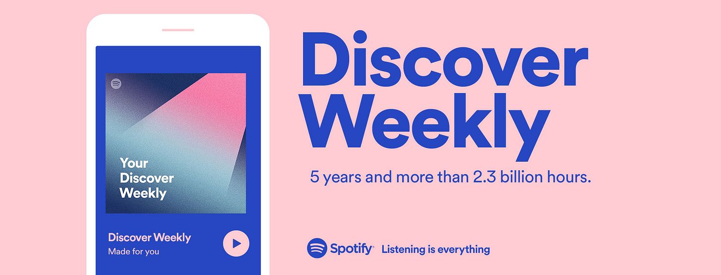 Spotify Users Have Spent Over 2.3 Billion Hours Streaming Discover Weekly  Playlists Since 2015 — Spotify