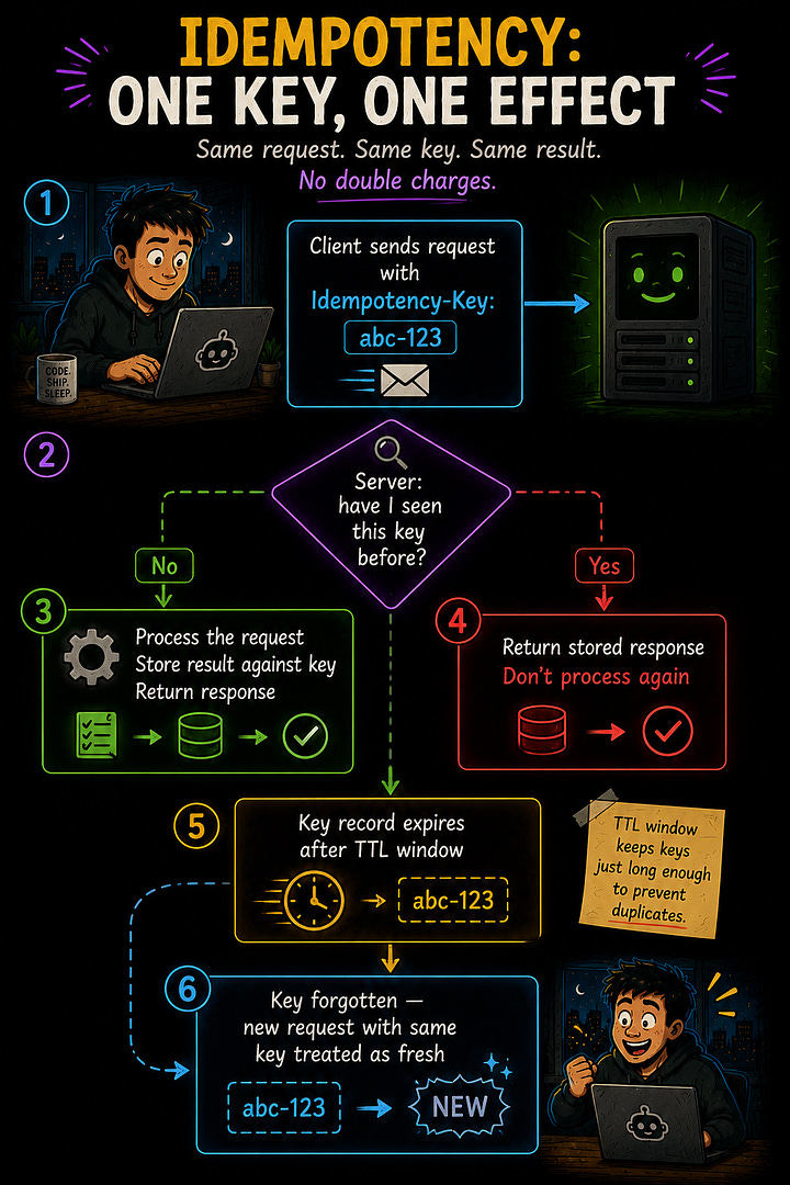 Flowchart of idempotency explained visually
