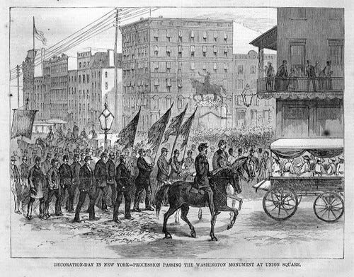 UNION SQUARE WASHINGTON MONUMENT DECORATION DAY HISTORY UNION SQUARE WASHINGTON MONUMENT DECORATION DAY HISTORY