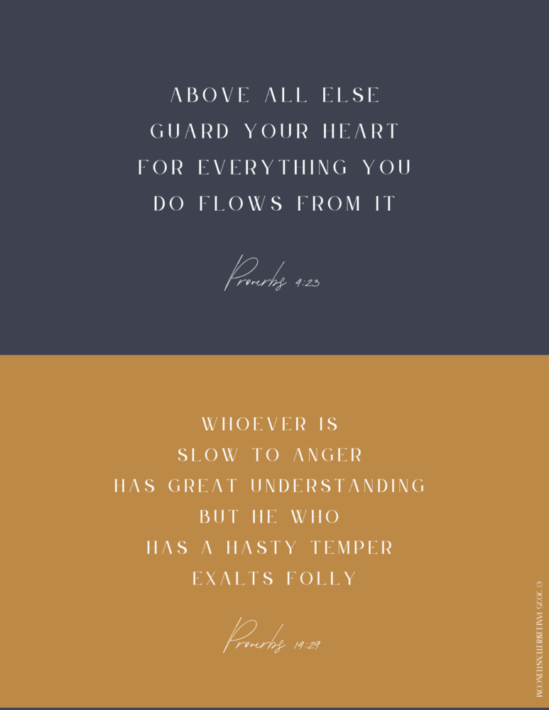 Proverbs emotional health wisdom intelligence printable Scripture art