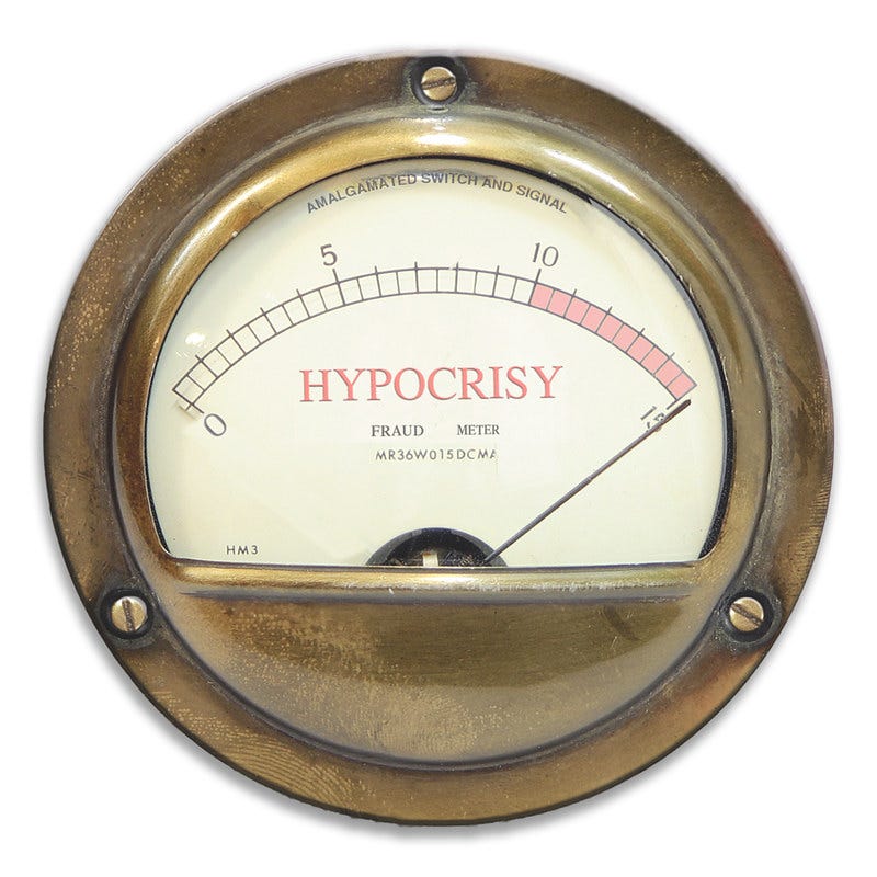 Hypocrisy Meter, Pegged | A meter to show how hypocritical s… | Flickr
