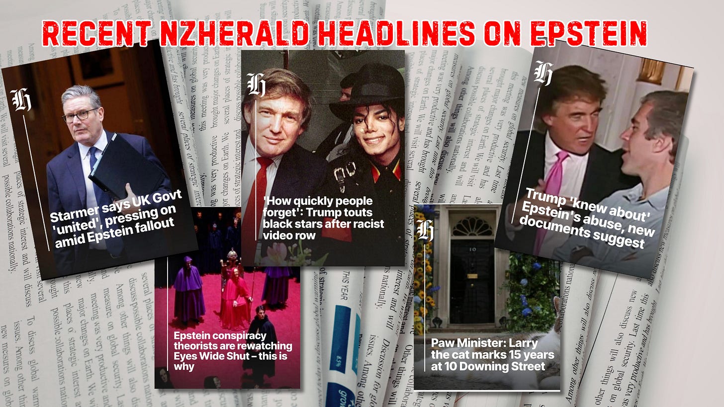 Why is New Zealand media not providing balanced reporting on Epstein, United Nations, climate hoax, financial and political crimes?