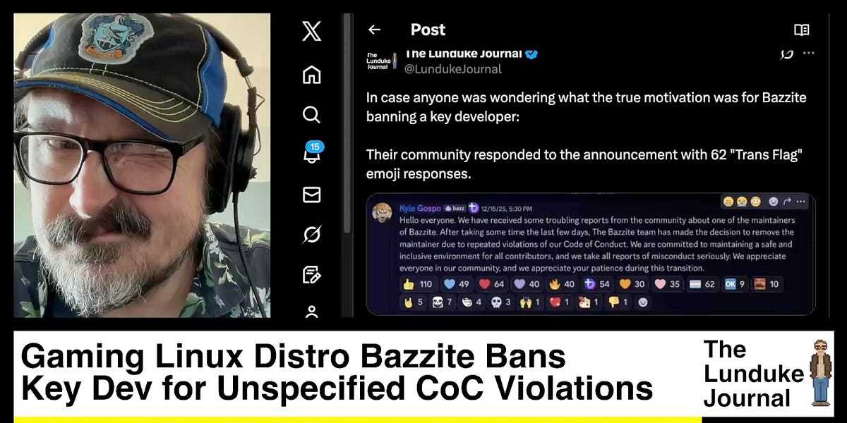 Gaming Linux Distro Bazzite Bans Key Dev for Unspecified CoC Violations