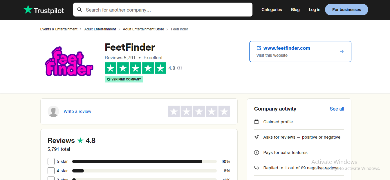 feetfinder trustpilot reviews