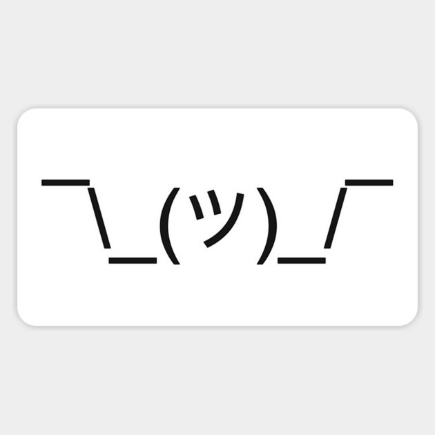 Shrug - Shrug Emoji - Sticker | TeePublic Shrug - Shrug Emoji - Sticker | TeePublic