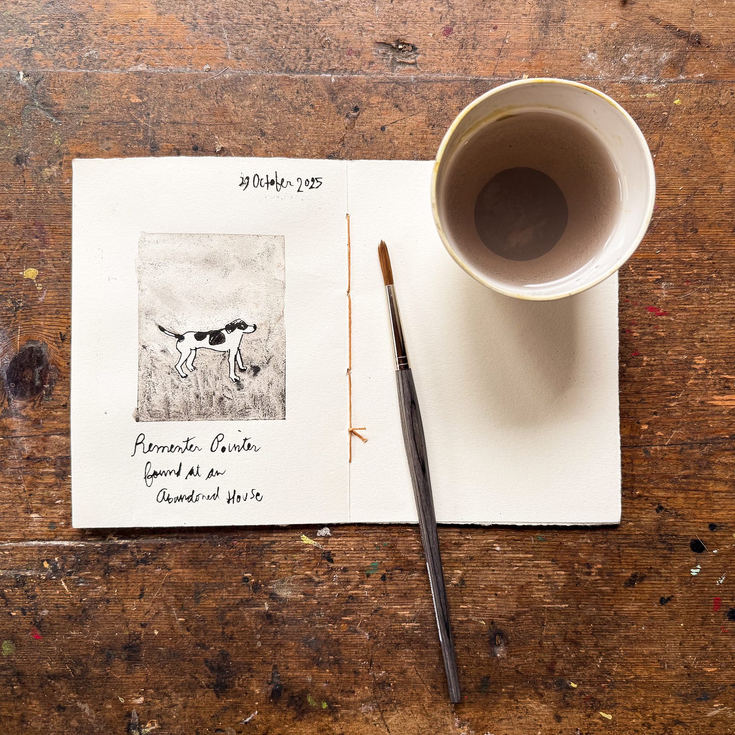 Painting with magnetite