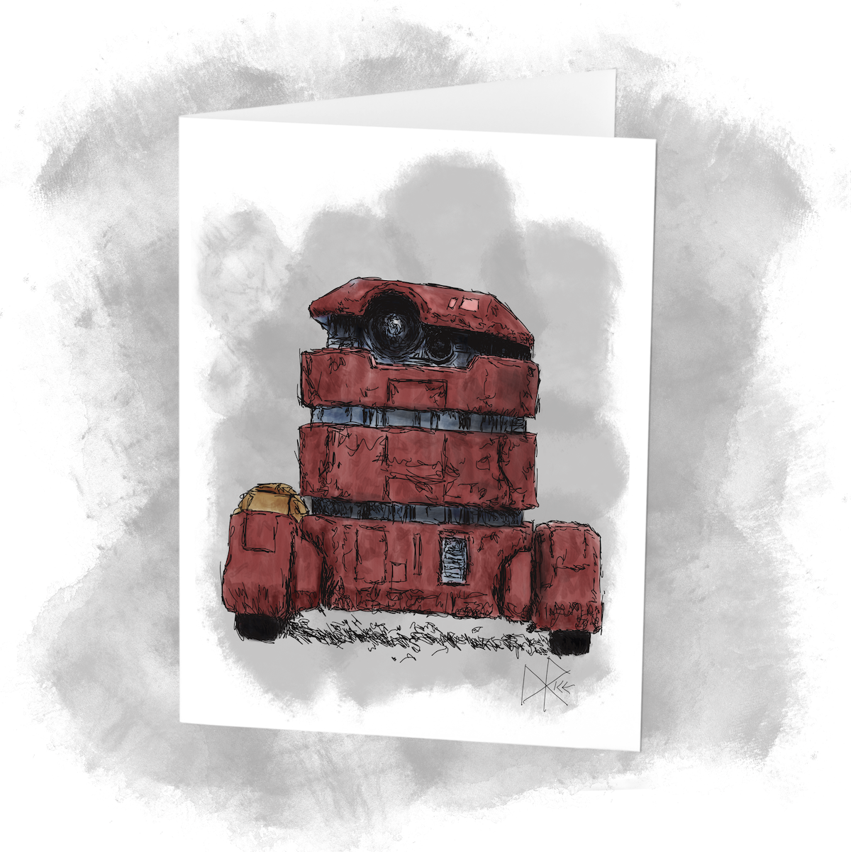 As featured in ‘Andor’, the old and weary groundmech droid B2EMO (more commonly referred to as ‘Bee’ or ‘Bee-two’) looks quizzically at something while rolling down the street. Sketch art by Don Rice. As featured in ‘Andor’, the old and weary groundmech droid B2EMO (more commonly referred to as ‘Bee’ or ‘Bee-two’) looks quizzically at something while rolling down the street. Sketch art by Don Rice.