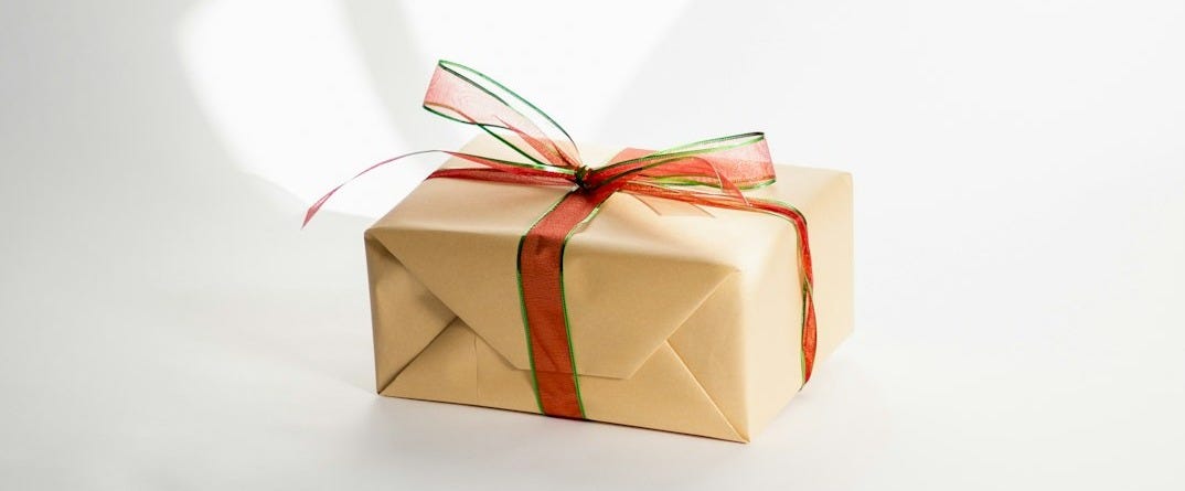 a brown gift box