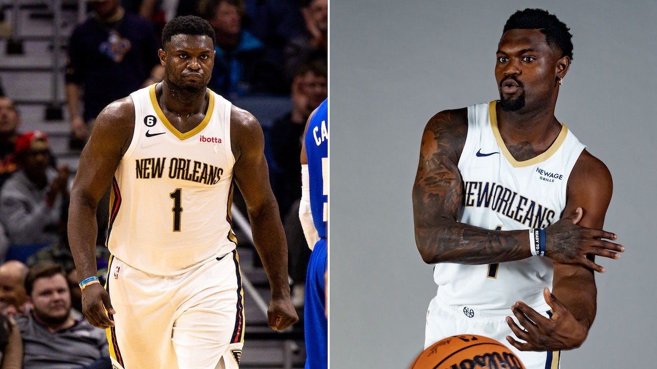 Zion Williamson shows off dramatic weight loss at Pelicans media day | Fox  News