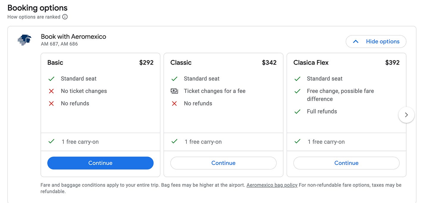 Aeromexico flight deal ORD to MEX