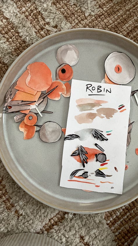 stop motion animation paper bird illustrations and filming set up