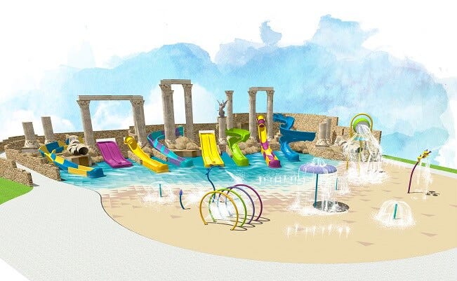 Mt. Olympus kids activity area water slides