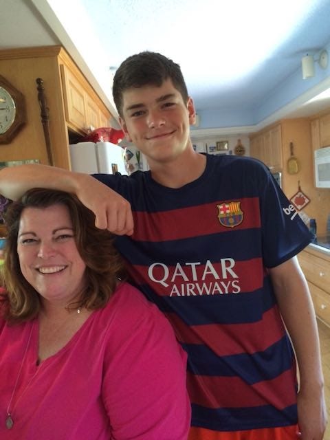 The author and her young son in a happy photo
